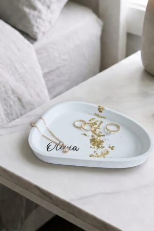 Molly's Boutique Personalised Gold Leaf Trinket Dish