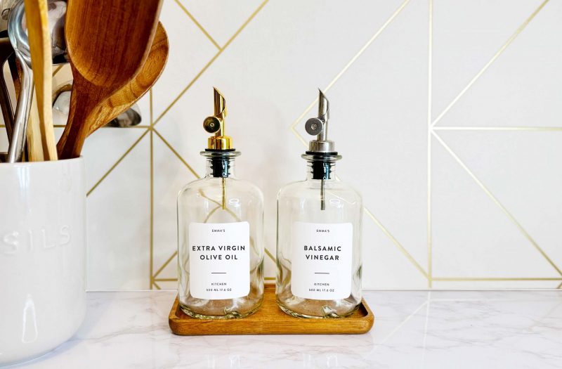 Mollys Boutique Personalised OilVinegar Glass Bottles