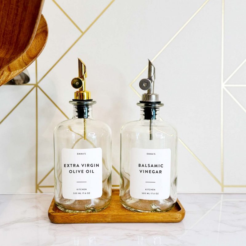 Molly's Boutique Personalised Oil/Vinegar Glass Bottles