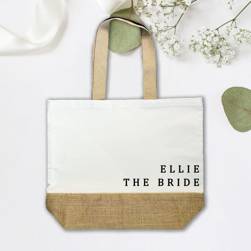 Molly's Boutique Personalised Bridal Jute Bag