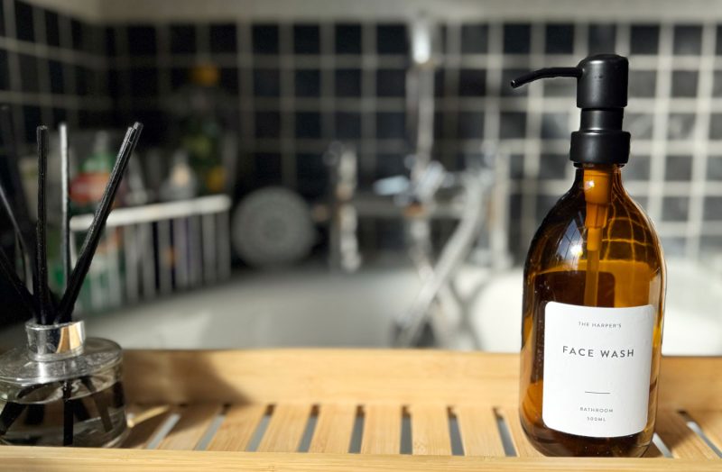 Mollys Boutique Personalised Face Wash Glass Bottle