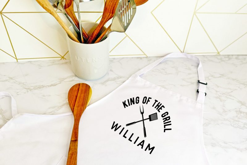 Mollys Boutique Personalised King of the Grill Apron