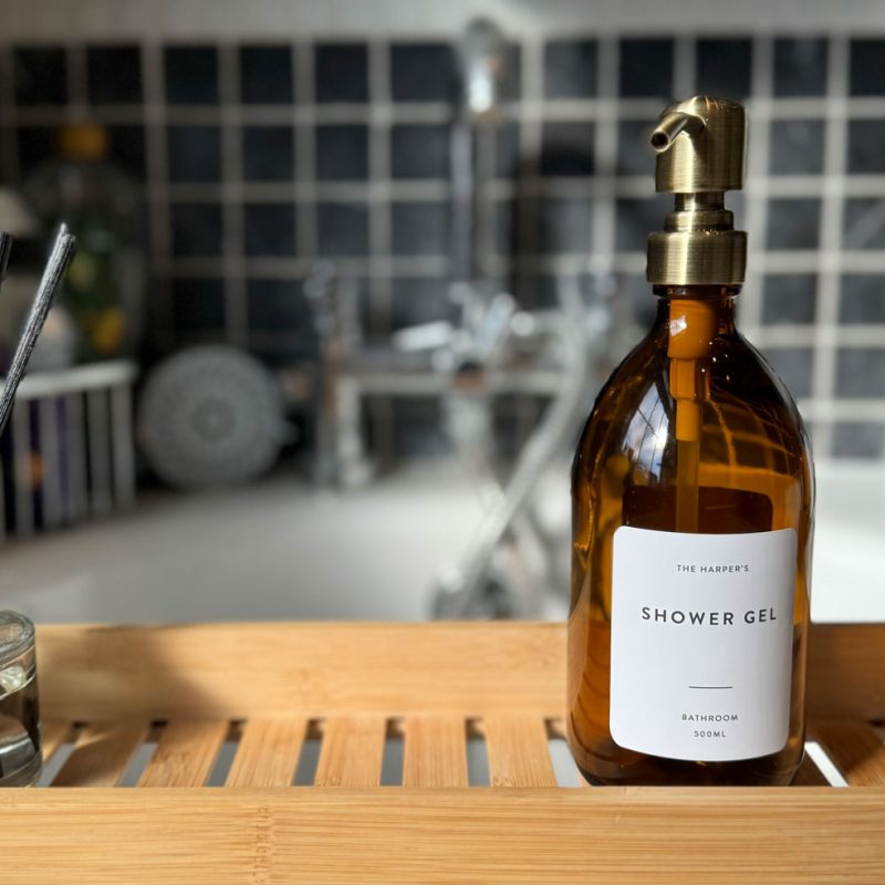 Molly's Boutique Personalised Shower Gel Glass Bottle