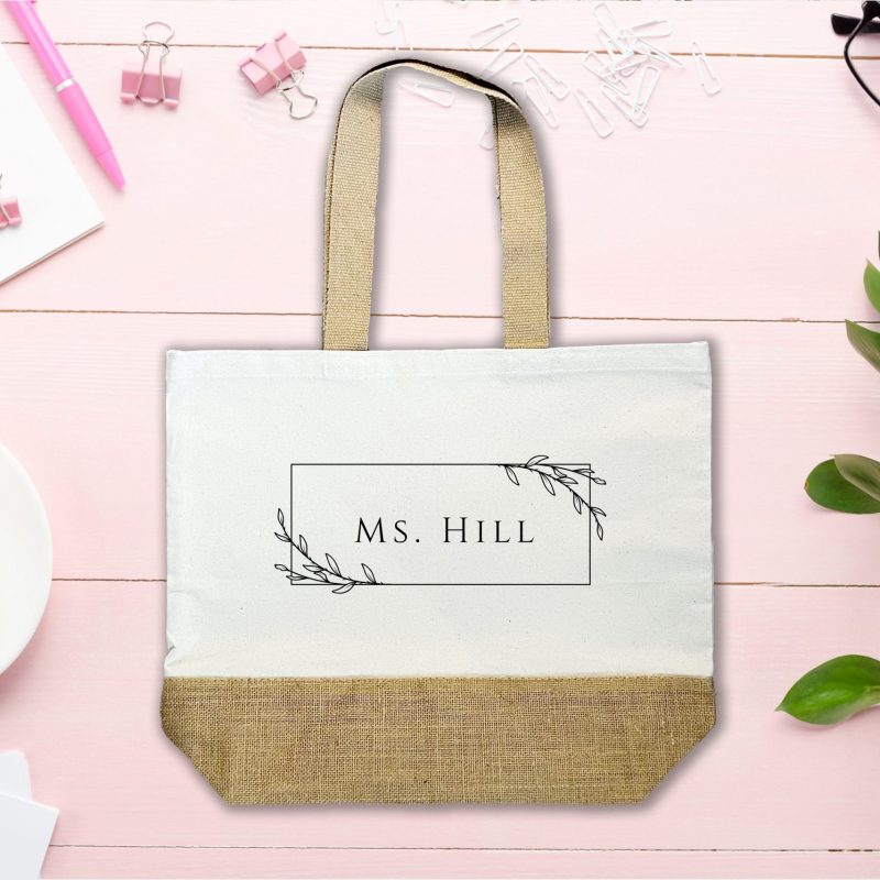 Molly's Boutique Personalised Teacher Jute Bag