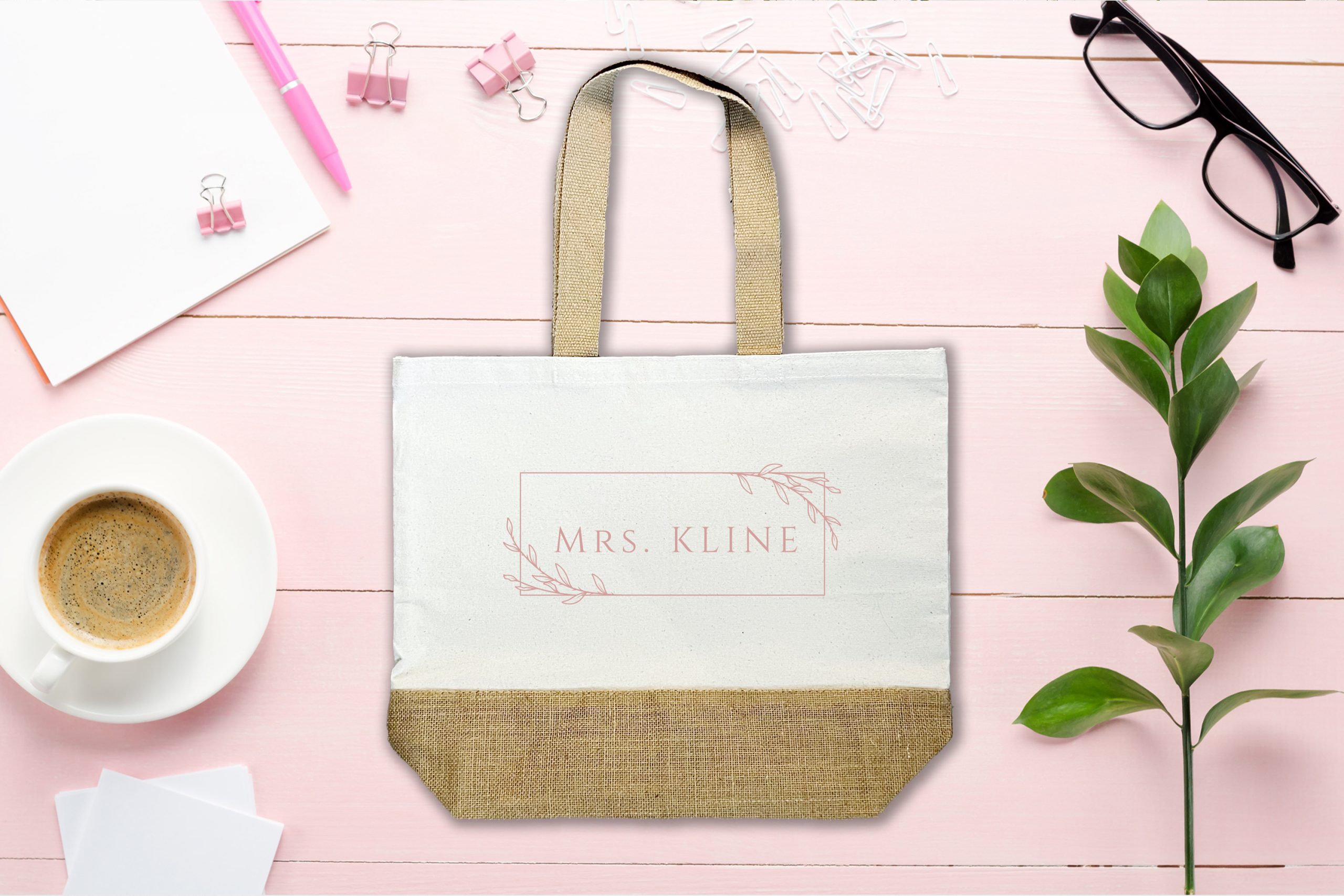 Molly's Boutique Personalised Teacher Jute Bag
