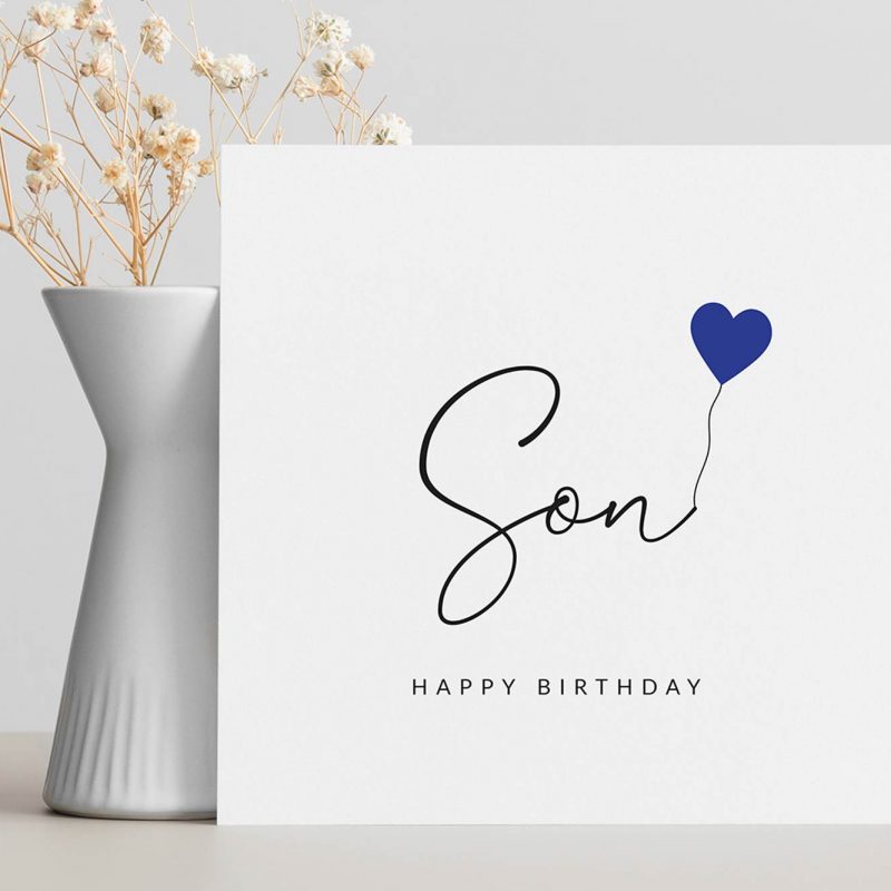 Molly's Boutique Personalised Son Birthday Card