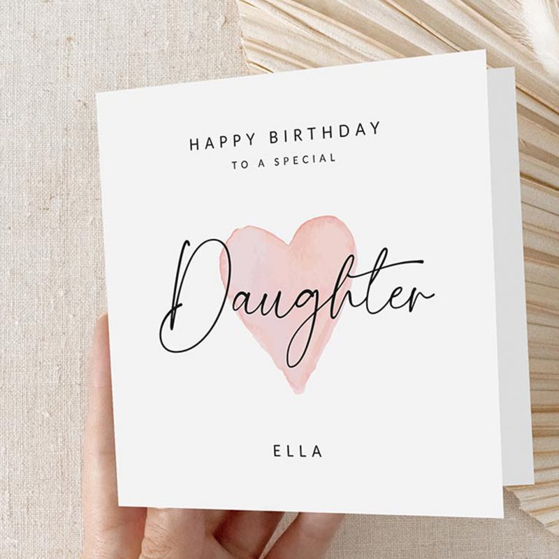 Molly's Boutique Personalised Daughter Birthday Card