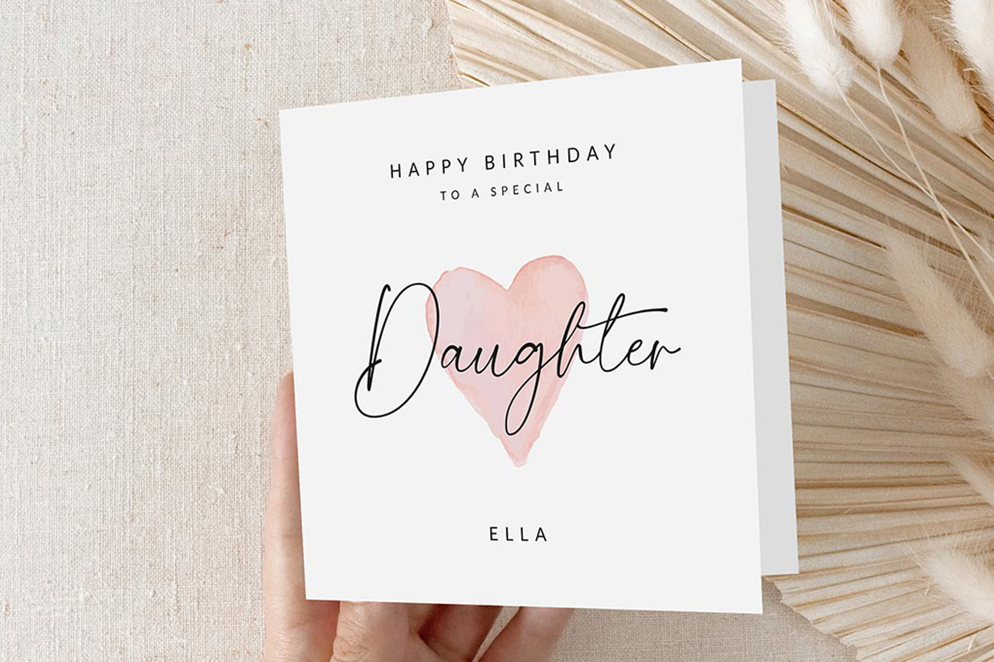 Mollys Boutique Personalised Daughter Birthday Card