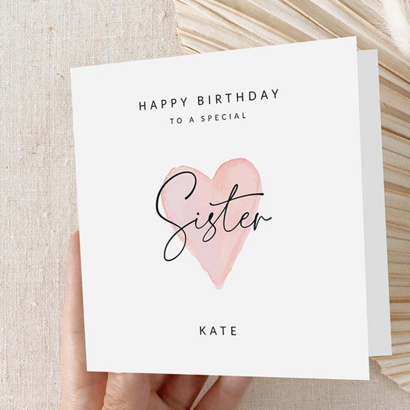 Molly's Boutique Personalised 'Sister' Birthday Card