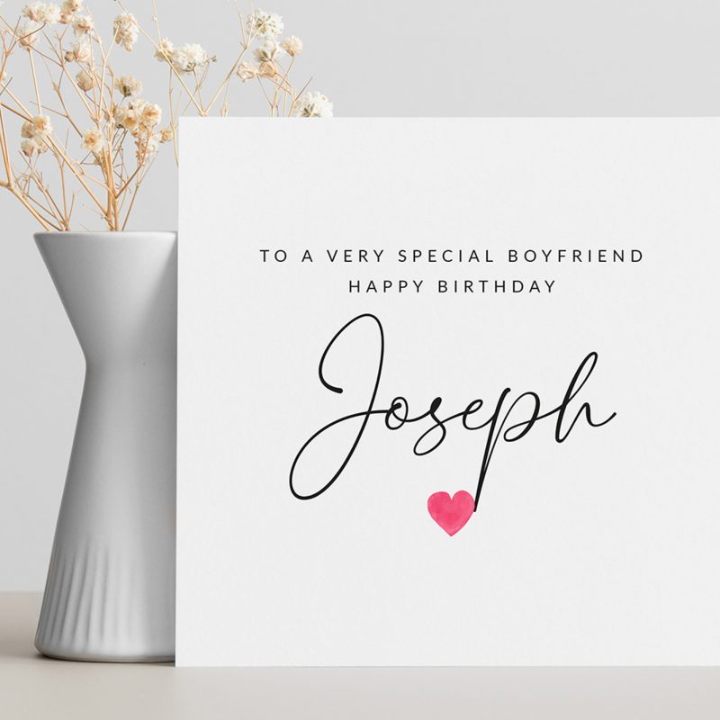 Molly's Boutique Personalised Boyfriend Birthday Card