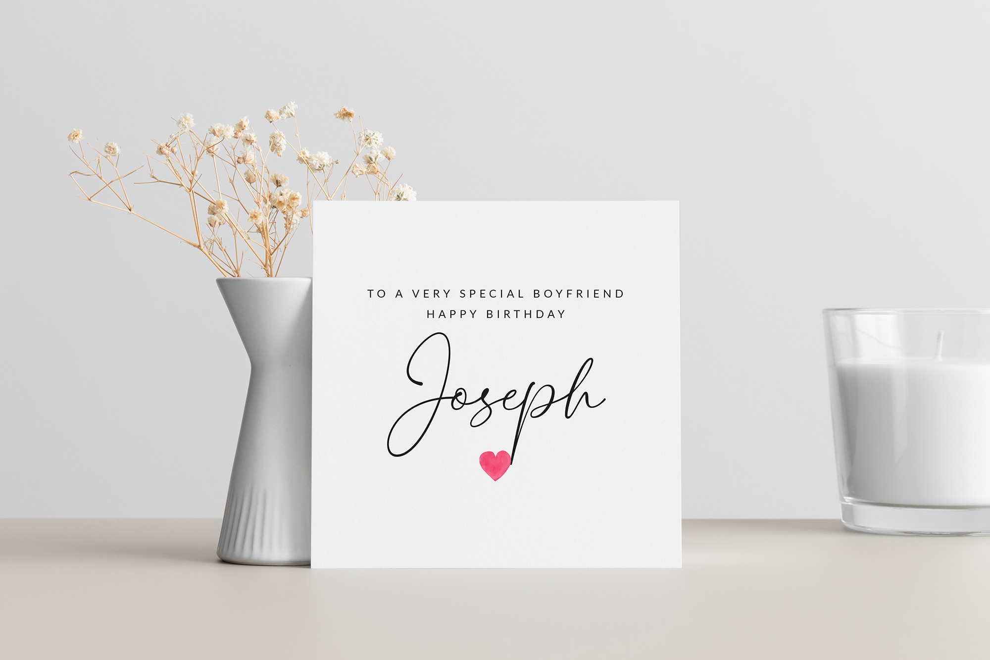 Molly's Boutique Personalised Boyfriend Birthday Card