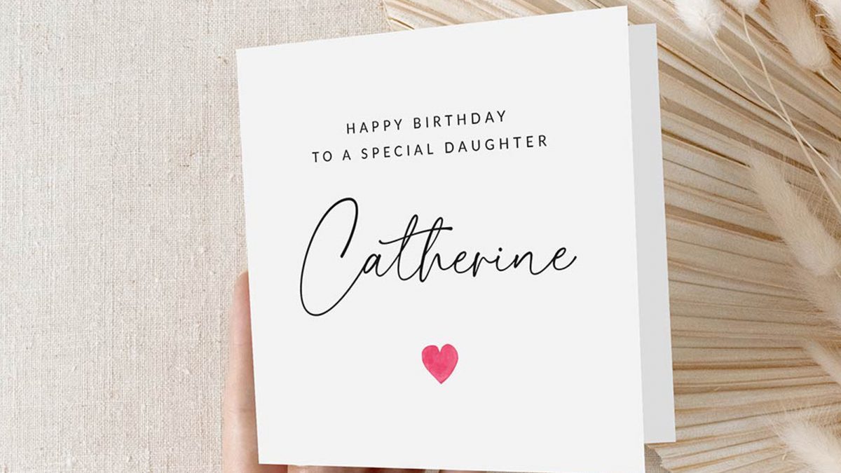 Mollys Boutique Personalised Daughter Birthday Card