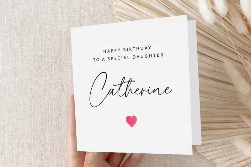 Mollys Boutique Personalised Daughter Birthday Card
