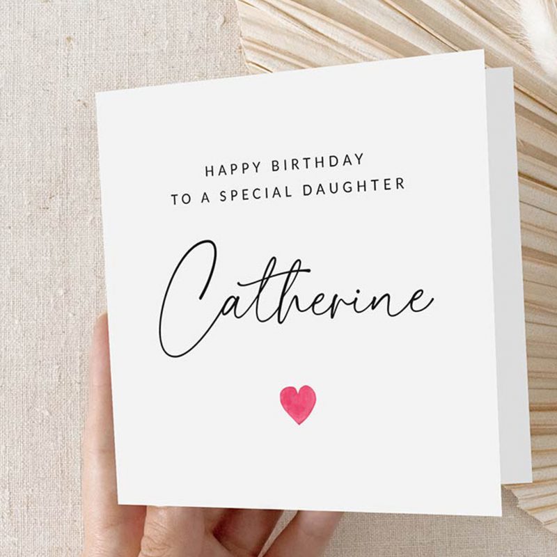 Molly's Boutique Personalised Daughter Birthday Card