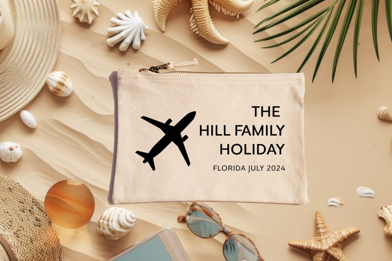 Mollys Boutique Personalised Travel Pouch for Families