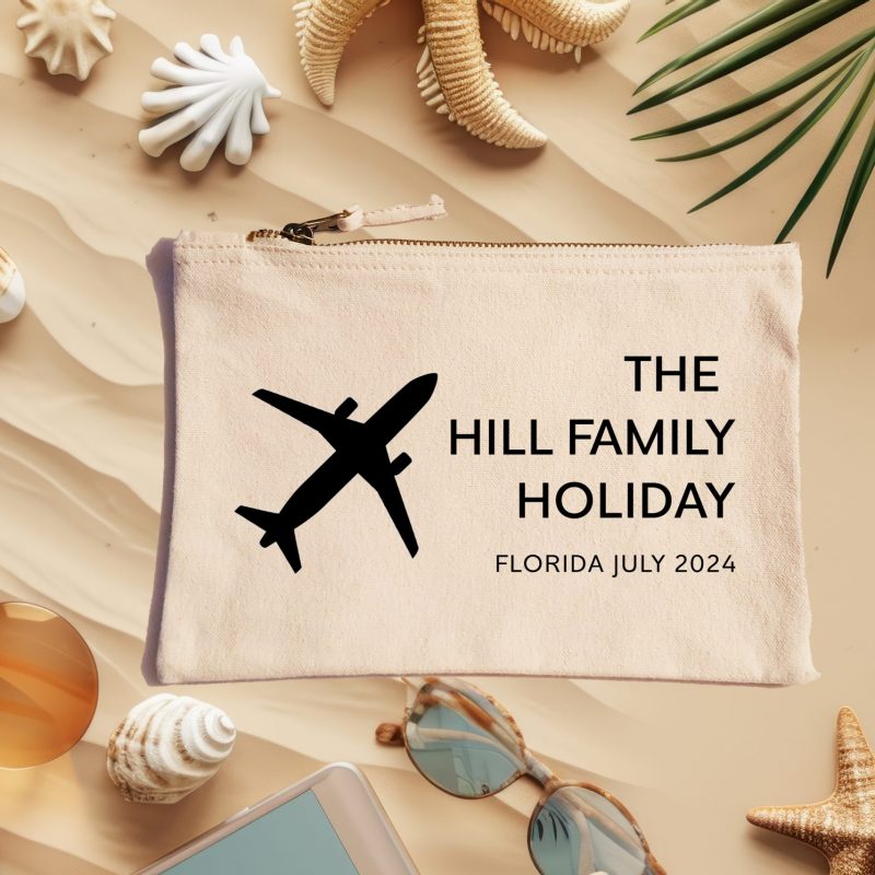 Molly's Boutique Personalised Travel Pouch for Families