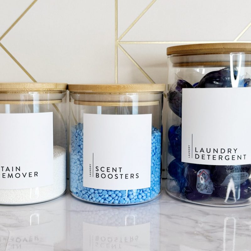 Molly's Boutique Personalised Glass Laundry Storage Jars