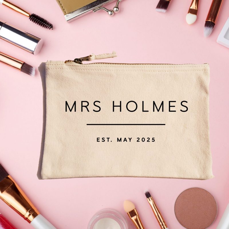 Molly's Boutique Personalised Bride-to-Be Make-up/Accessories Pouch