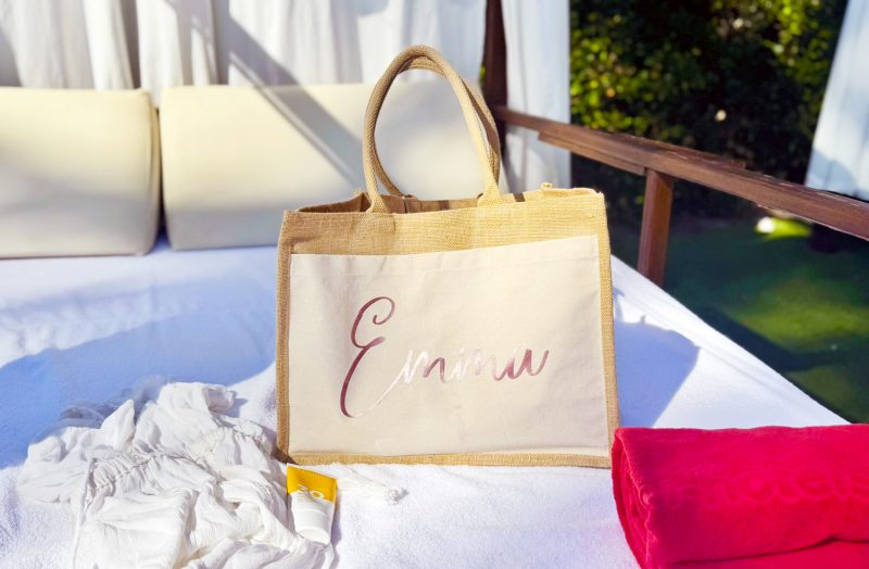 Mollys Boutique Personalised Jute Shopper Bag