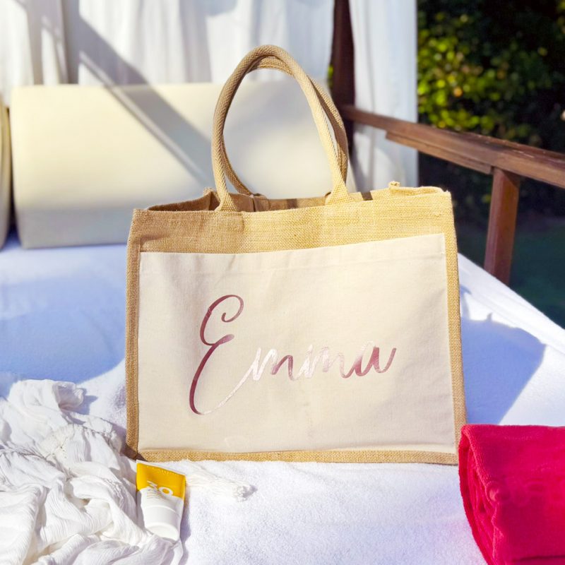Molly's Boutique Personalised Jute Shopper Bag