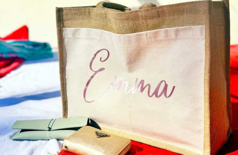 Mollys Boutique Personalised Jute Shopper Bag
