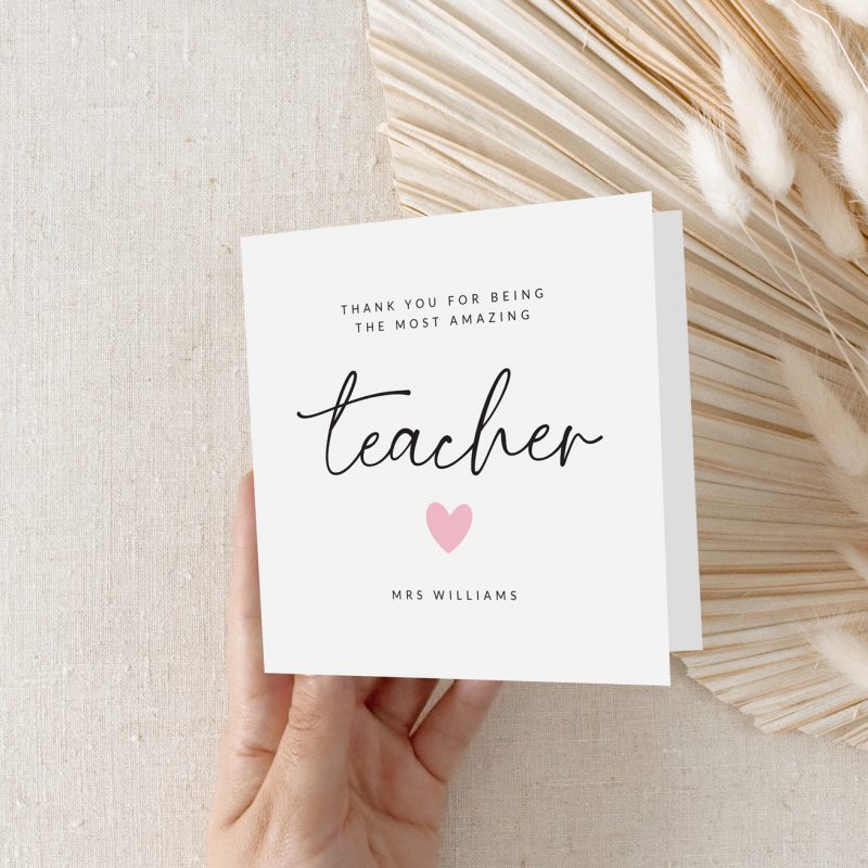 Molly's Boutique Personalised Thank you Teacher Card