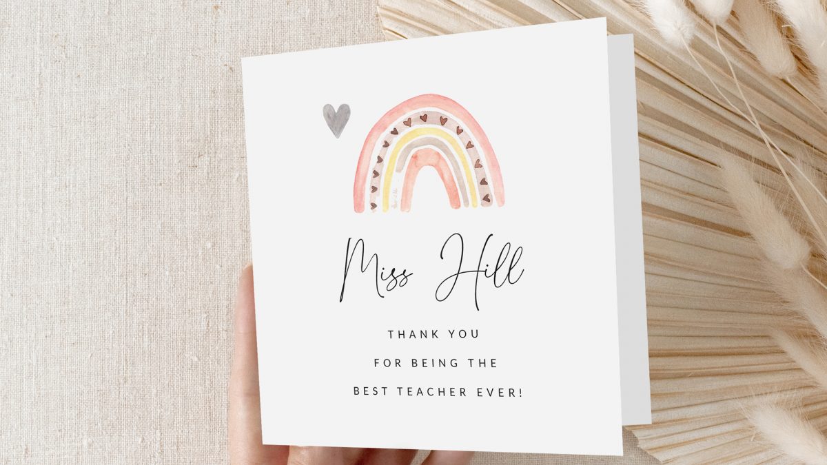 Mollys Boutique Personalised Teachers Thank you Card