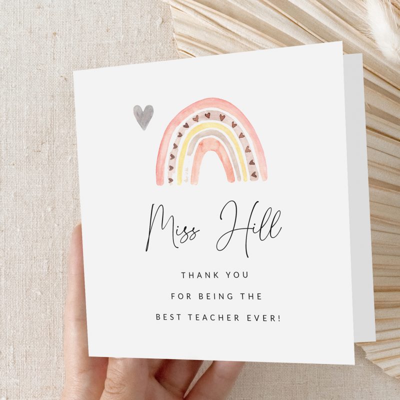 Molly's Boutique Personalised Teachers Thank you Card