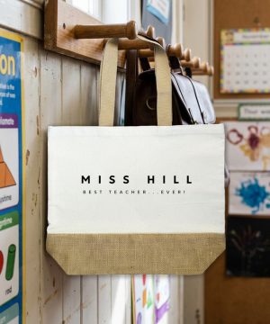 Molly's Boutique Personalised Teacher Jute Bag