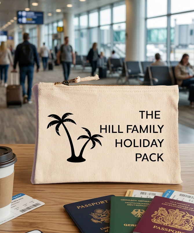 Molly's Boutique Personalised Family Travel Pouch