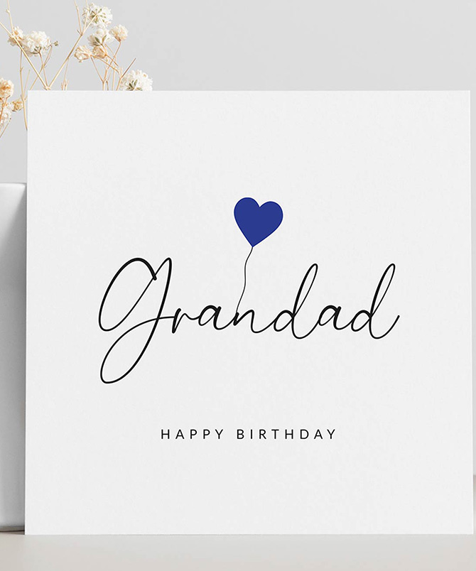 Molly's Boutique Personalised Grandad Birthday Card