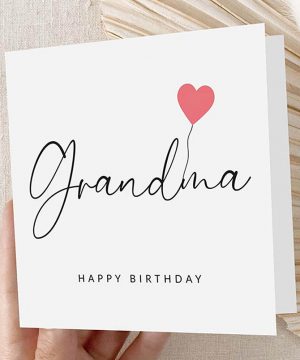 Molly's Boutique Personalised Grandma Birthday Card