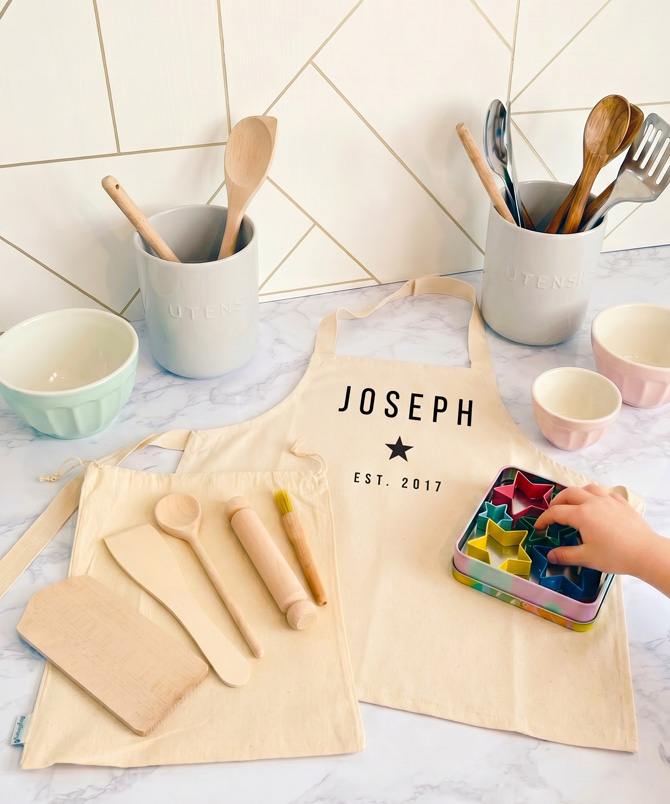 Personalised Kids Star Cotton Apron - Image 2