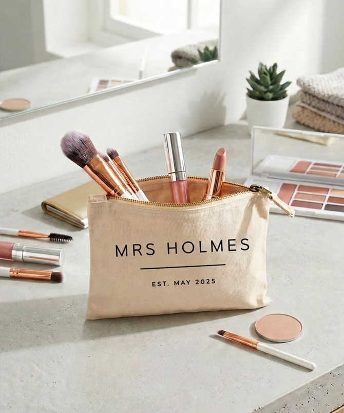 Molly's Boutique Personalised Bride-to-Be Make-up Pouch