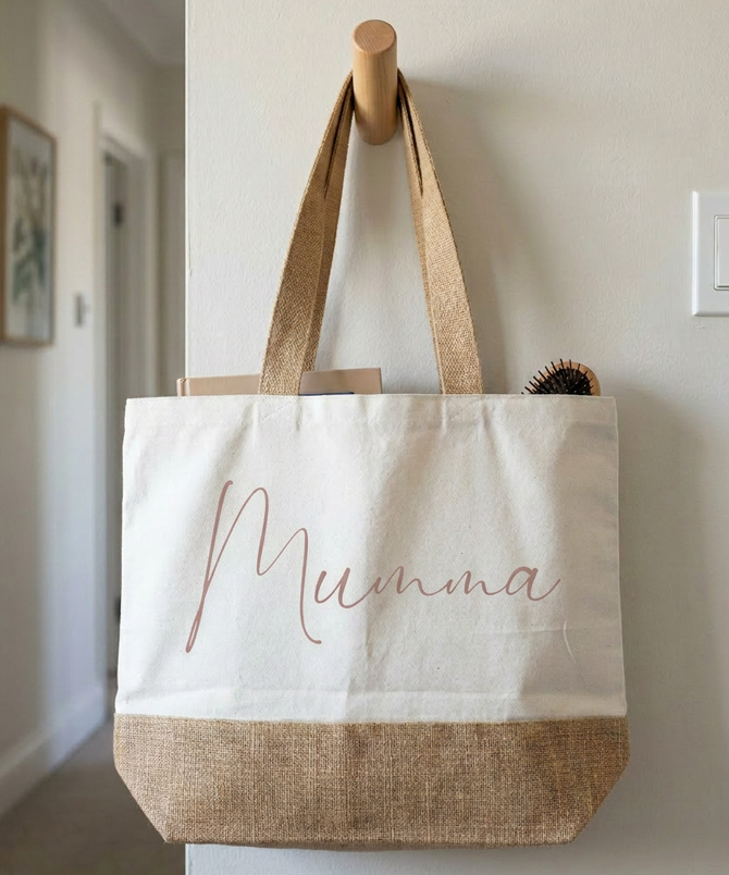 Personalised Cotton Jute Bag - Image 4
