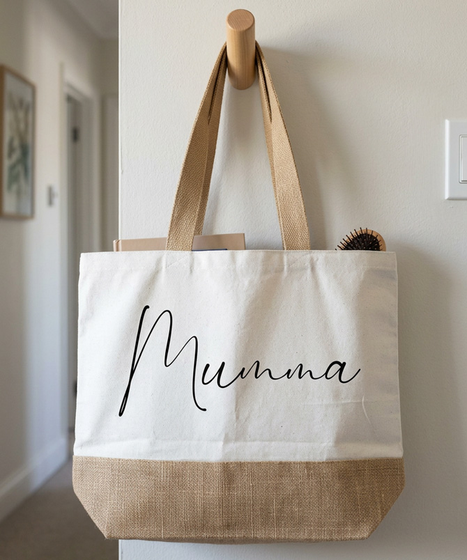 Personalised Cotton Jute Bag - Image 3