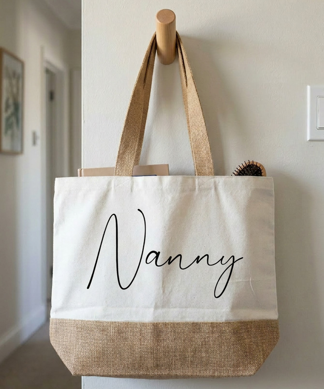 Personalised Cotton Jute Bag - Image 5