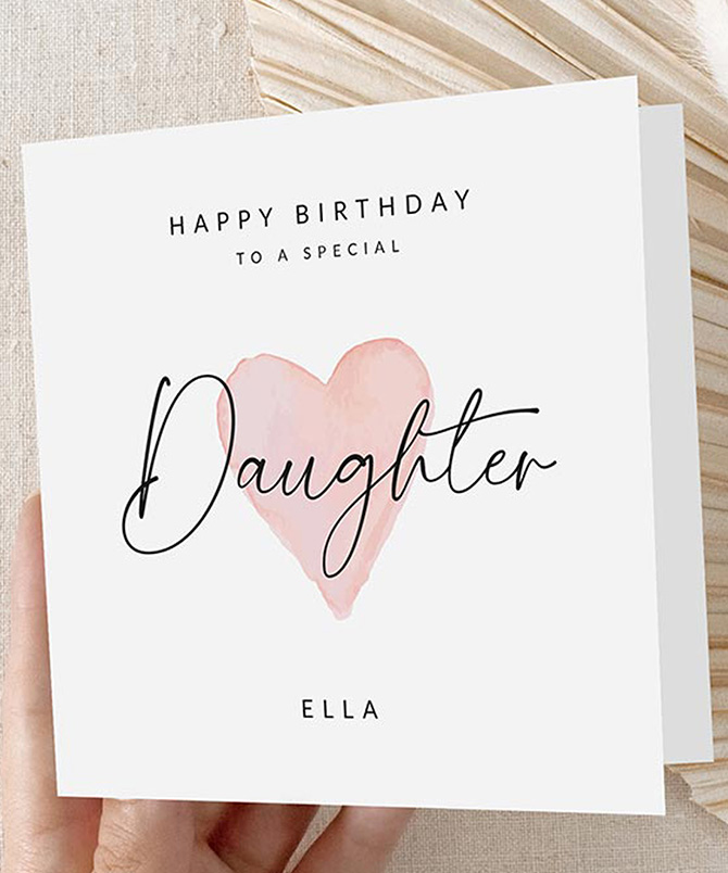 Molly's Boutique Personalised 'Daughter' Birthday Card