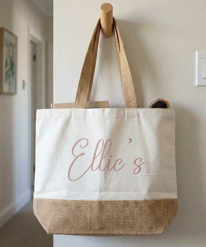 Personalised Cotton Jute Bag - Image 2