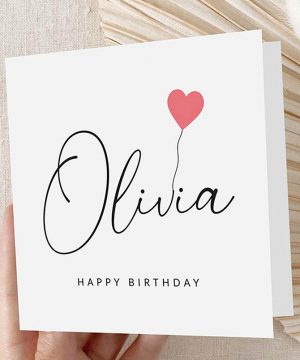 Molly's Boutique Personalised Birthday Card