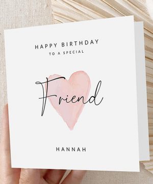 Molly's Boutique Personalised 'Friend' Birthday Card