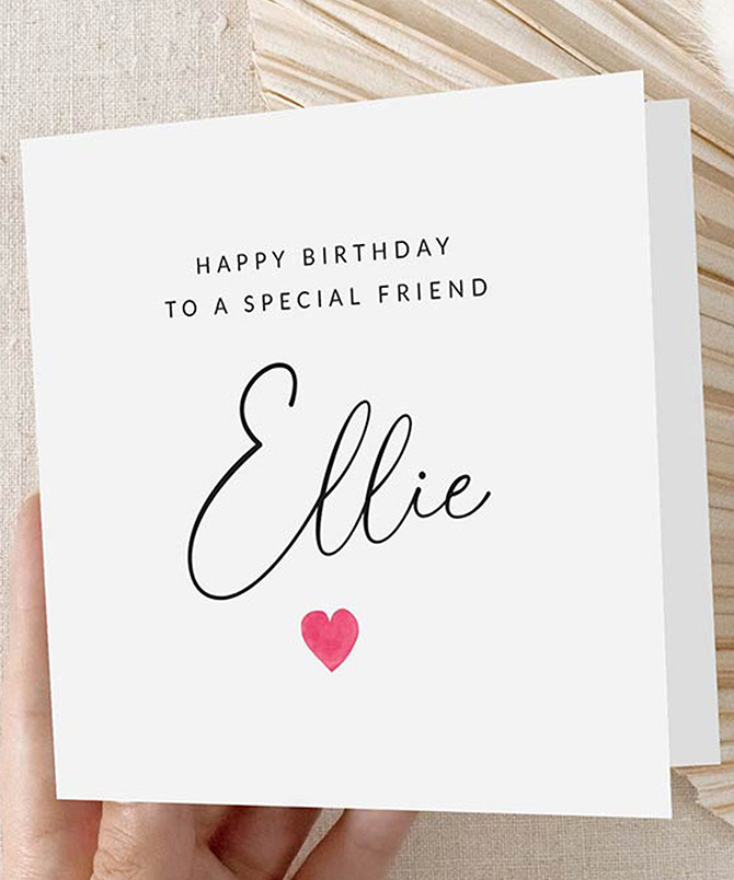 Molly's Boutique Personalised 'Special Friend' Birthday Card