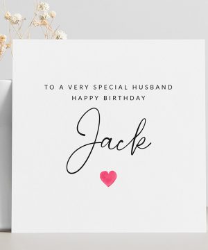 Molly's Boutique Personalised 'Husband' Birthday Card