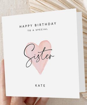 Molly's Boutique Personalised 'Sister' Birthday Card
