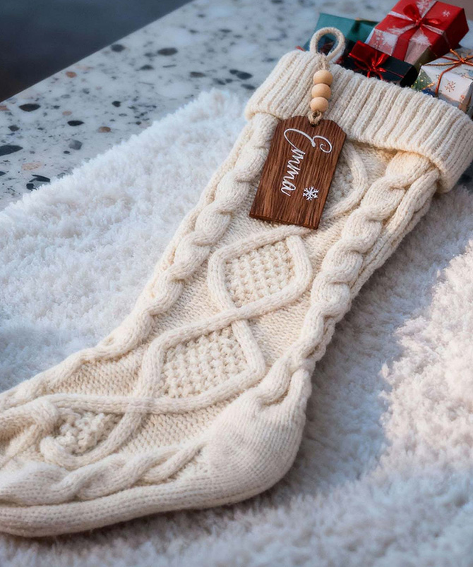 Personalised Large Knitted Christmas Stockings - Image 2