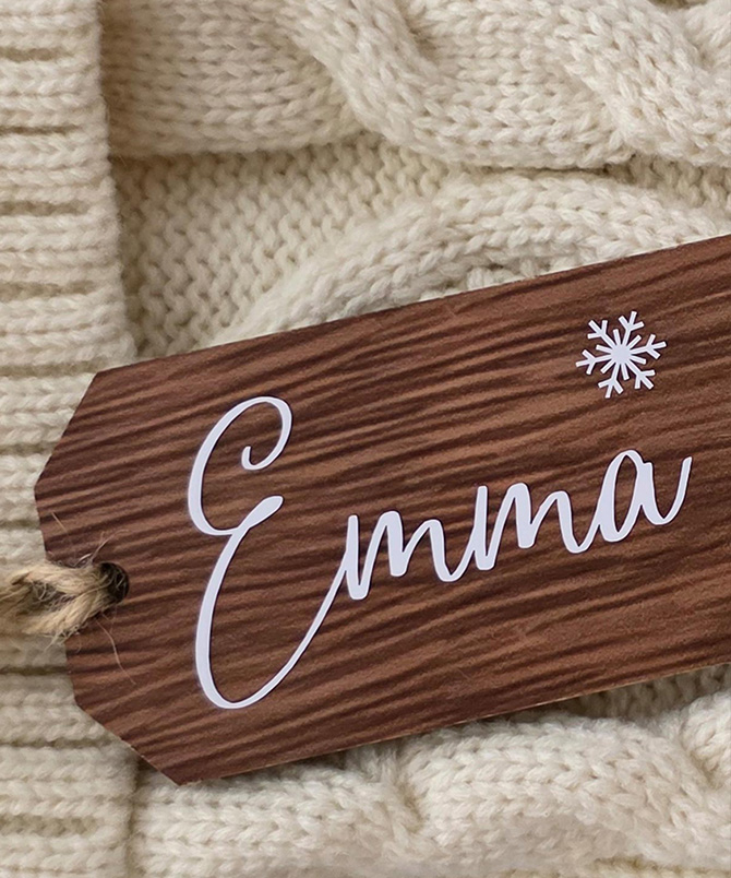 Personalised Large Knitted Christmas Stockings - Image 3