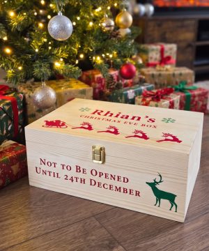 Molly's Boutiique Personalised Christmas Eve Wooden Box