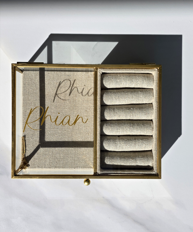 Molly's Boutique Personalised Glass Jewellery Box