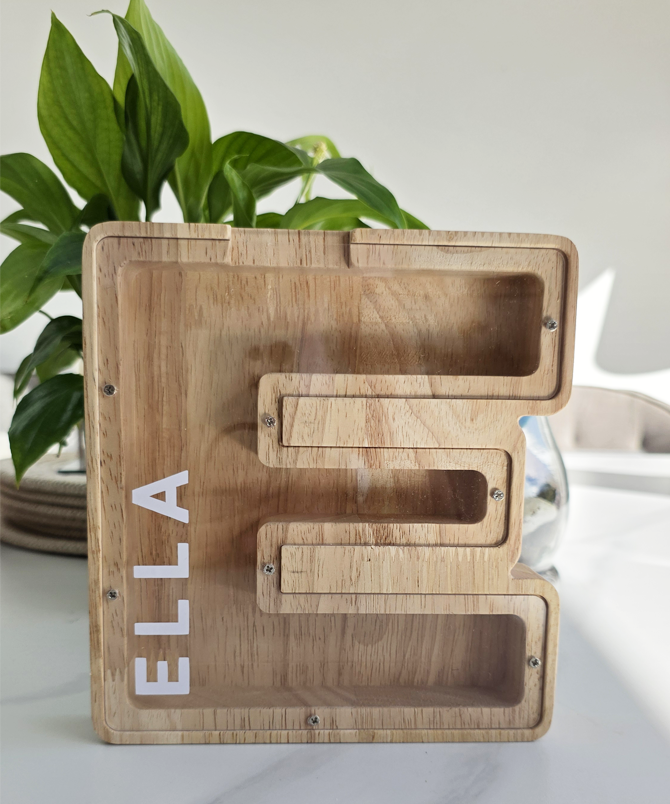 Personalised Kids Wooden Money Box - Image 4