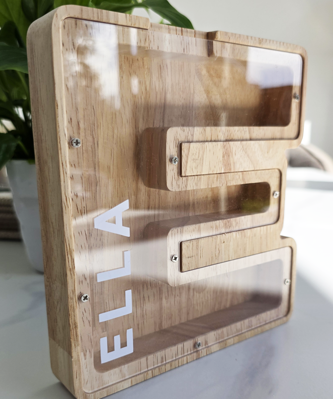 Personalised Kids Wooden Money Box - Image 3